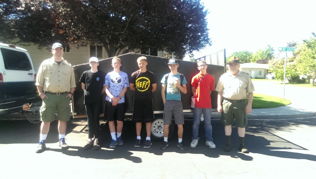 Picture of those that drove up with us. From right to left: Jason Earl, Scotty Wiltbank, Zachary Earl, Shaden Anderson, Jonas Brandow, Miles Petty, Karl Petty. Jacob Weakley (not pictured) came up later.