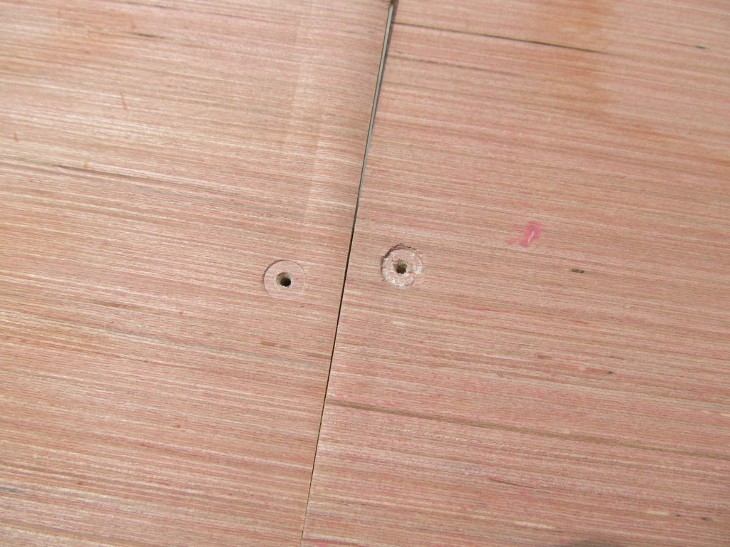 I over tightened some of the lath screws, but that will buff out. I need to fill the holes up with bamboo skewers and glue anyhow. A little extra glue will leave this flush.